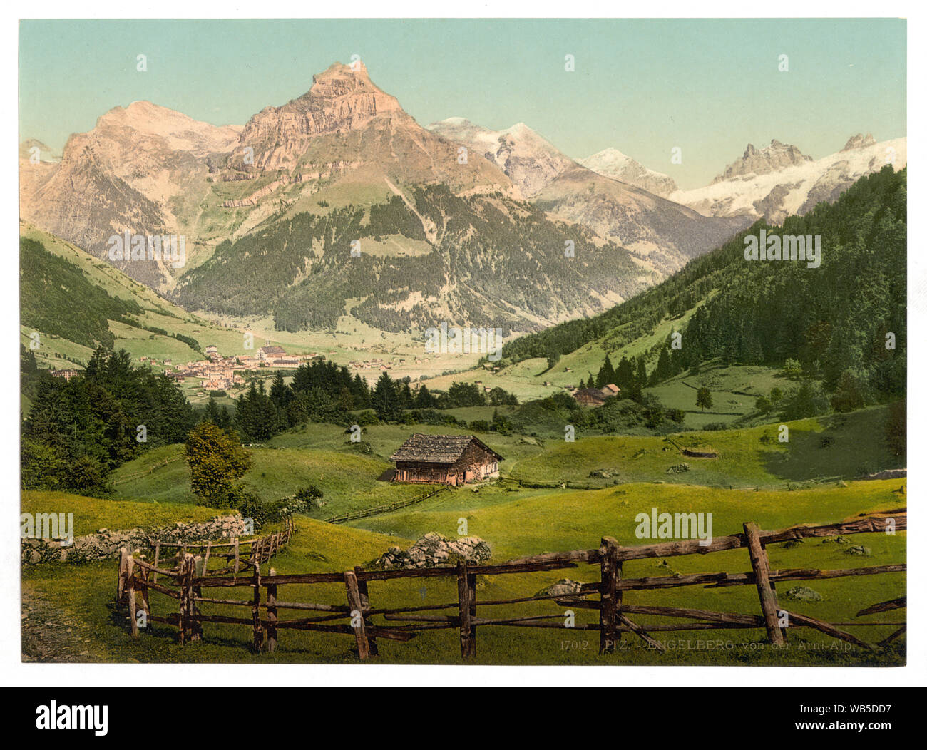 Vallée d'Engelberg, Arni Alp, Oberland Bernois, Suisse ; impression no. 17012. ; fait partie de : Vues de la Suisse à l'Photochrom collection imprimée. ; titre élaboré par le personnel de la bibliothèque. Banque D'Images