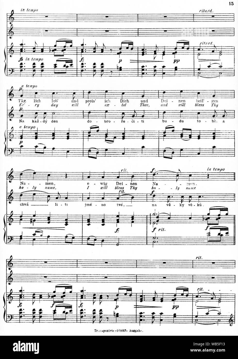 L'Biblicke Pisne Dvorak j-15. Banque D'Images