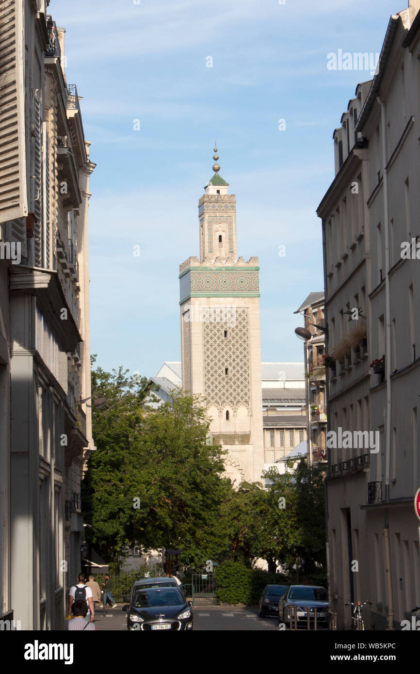 La mosquée Abou Bakr la Mosquée de Paris, France Banque D'Images