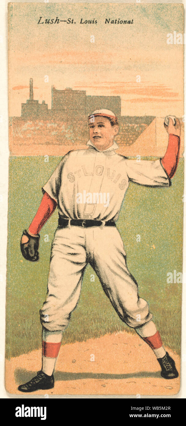 Ernest Lush/A. J. Hauser, les Cardinals de Saint-Louis, portrait carte de base-ball Abstract/medium : 1 : Impression de décharge avec les demi-tons, color Banque D'Images