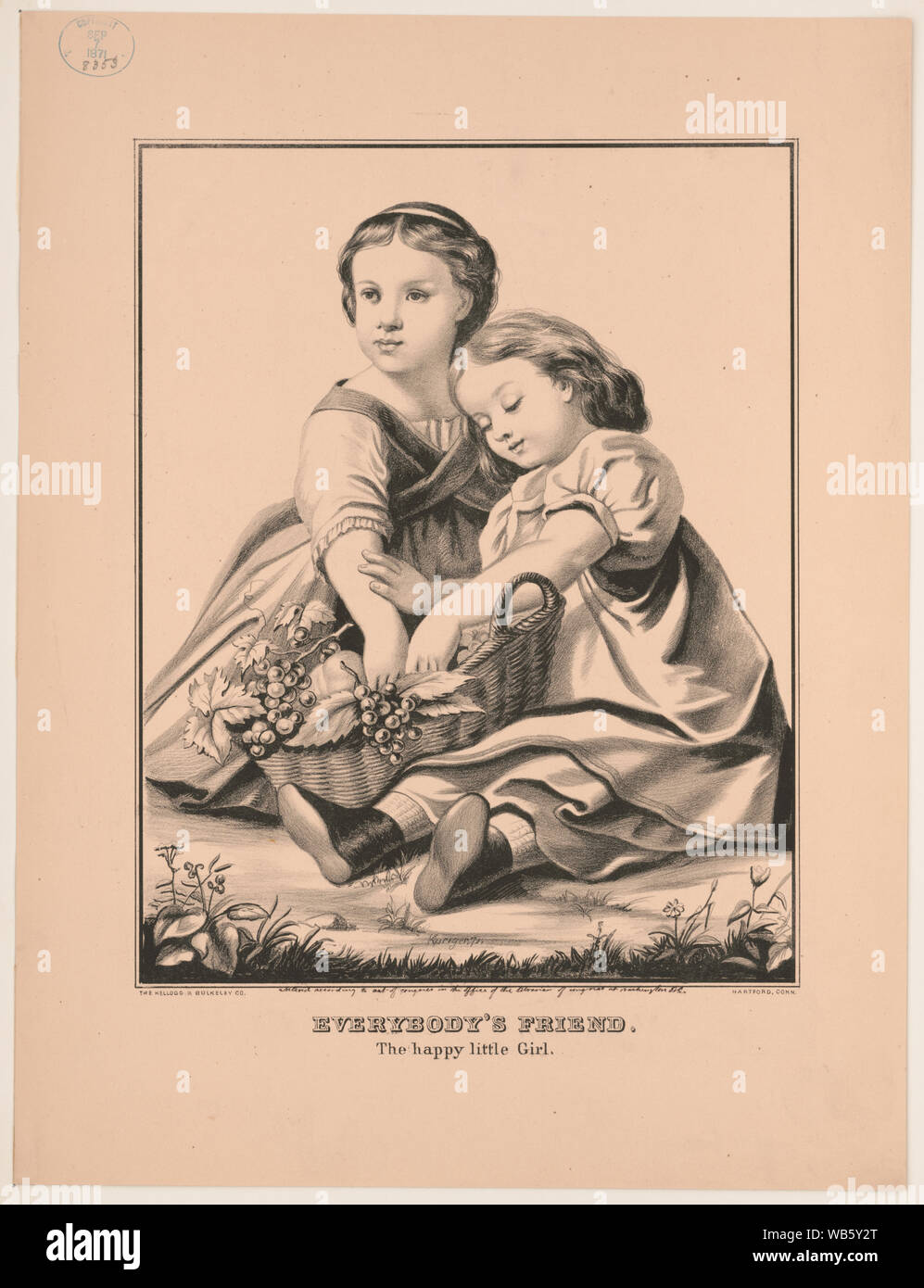 Les amis de tous. Le happy little girl / Kuriger, 71. Abstract/moyenne : 1 feuille d'impression : lithographie ; 42,9 x 32,7 cm. Banque D'Images
