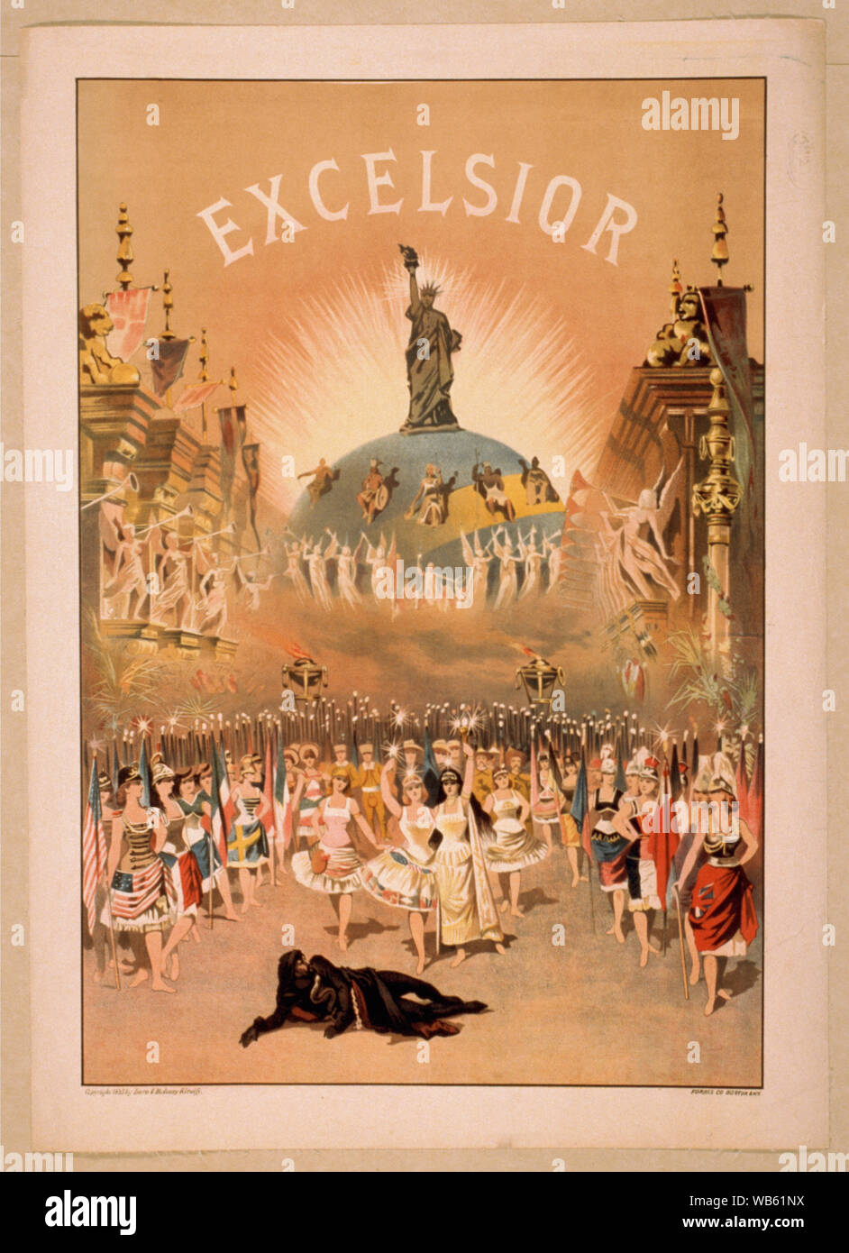 Excelsior Résumé/moyenne : 1 Couleur d'impression : lithographie ; feuille 74 x 53 cm. (Format affiche) Banque D'Images