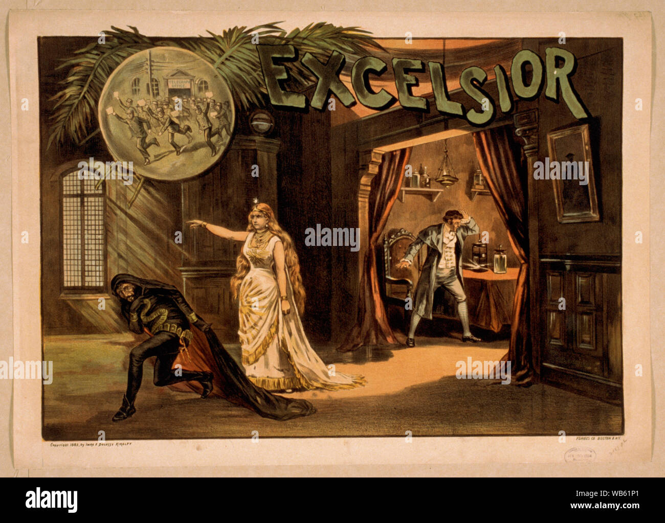 Excelsior Résumé/moyenne : 1 Couleur d'impression : lithographie ; feuille 52 x 73 cm. (Format affiche) Banque D'Images