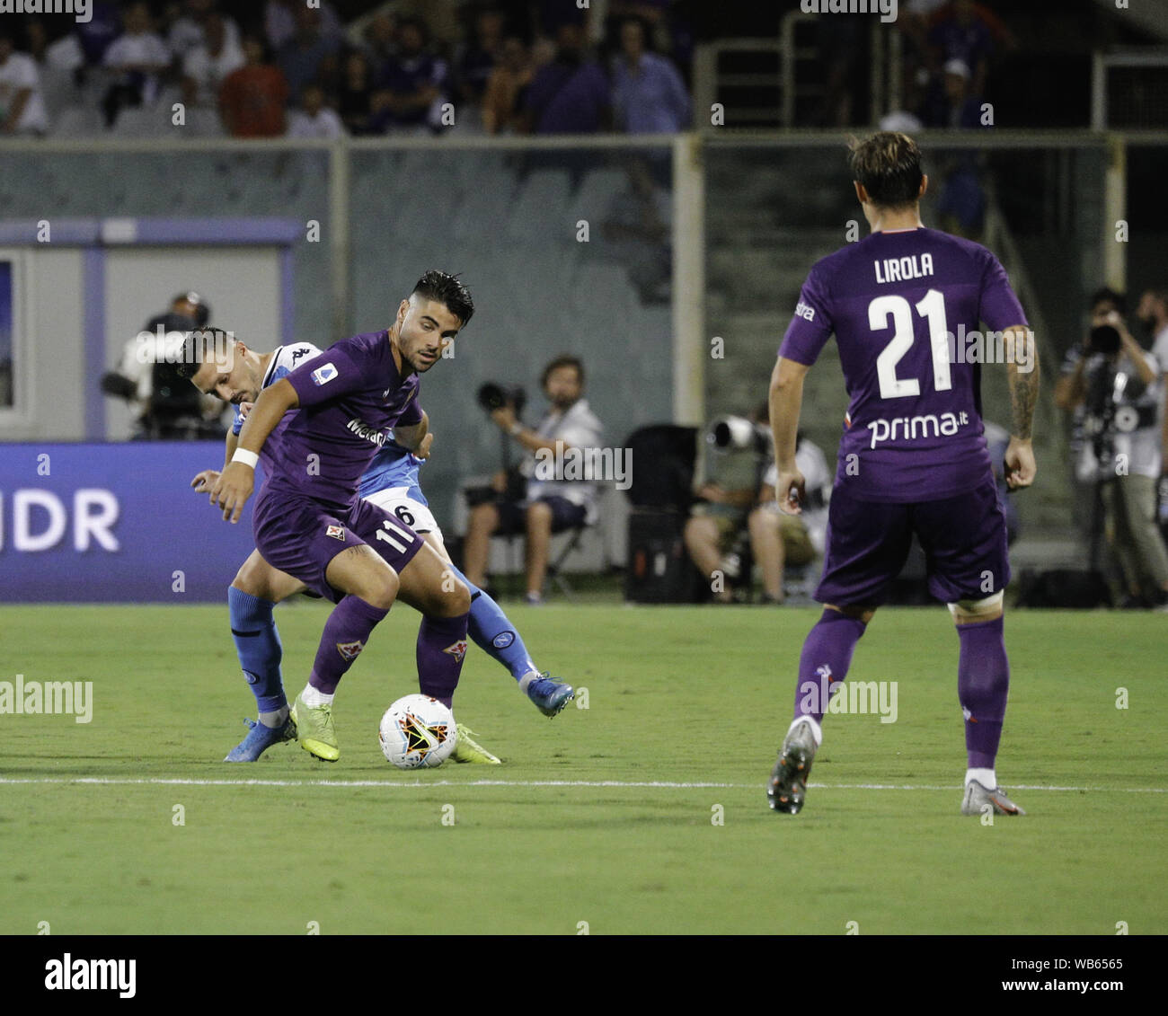 Florence, Italie. Août 24, 2019. Italie - au stade Artemio Franchi de Florence Naples bat la Fiorentina 3 à 4 visant ainsi à la première place de la première journée du championnat.Dans l'image CFA Lirola Florence. (Crédit Image : © Fabio SassoZUMA Wire) Credit : ZUMA Press, Inc./Alamy Live News Banque D'Images