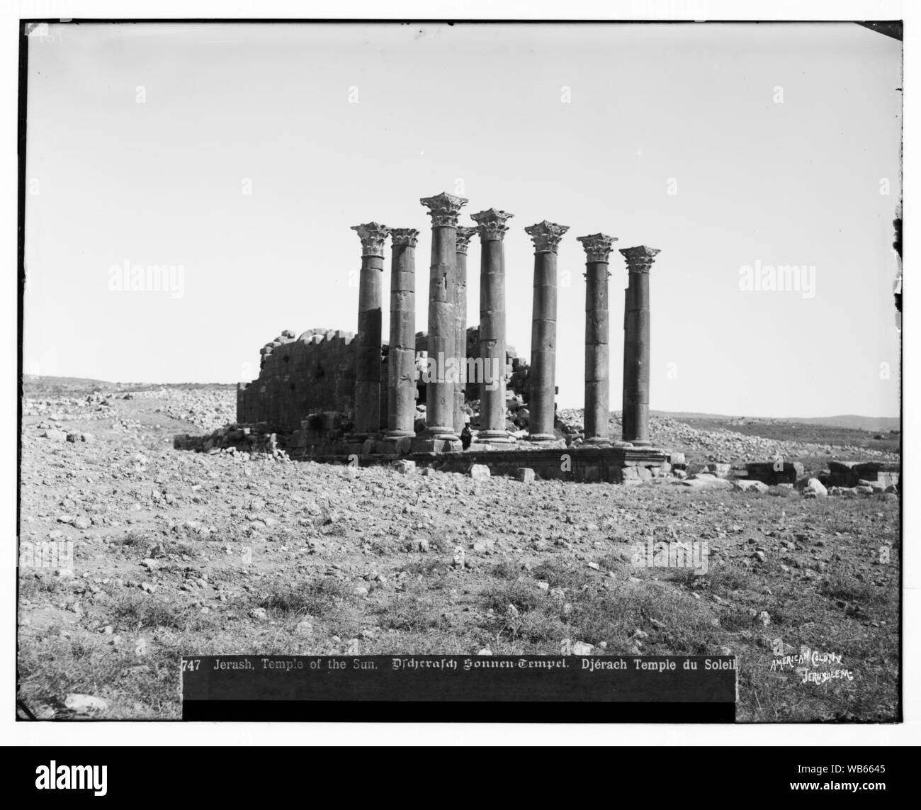 L'Est de la Jordanie et la mer Morte. Temple du Soleil, Jerash Banque D'Images