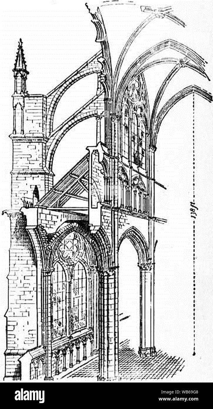 EB1911 Cathedral - Fig. 8.-Vue de la cathédrale d'Amiens. Banque D'Images