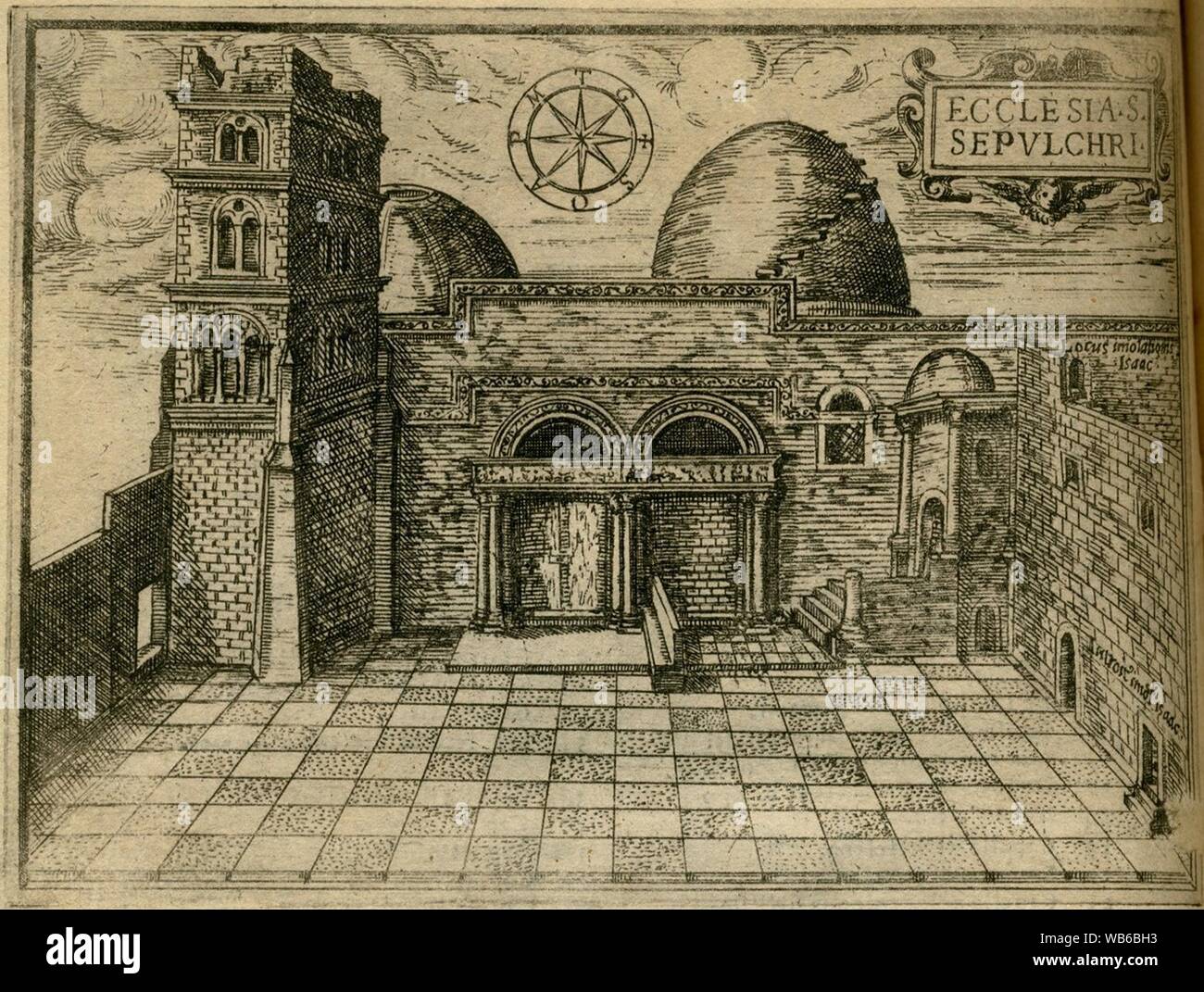 Ecclesia S Sepulchri - Jean Zuallart - 1587. Banque D'Images