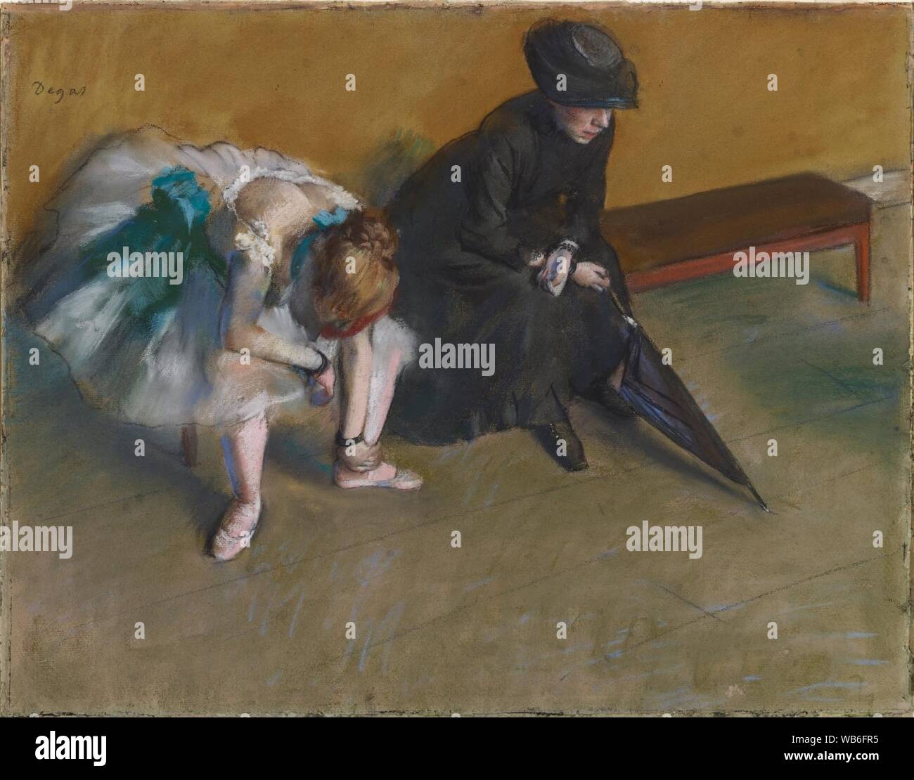 Edgar Degas - En attente Banque D'Images