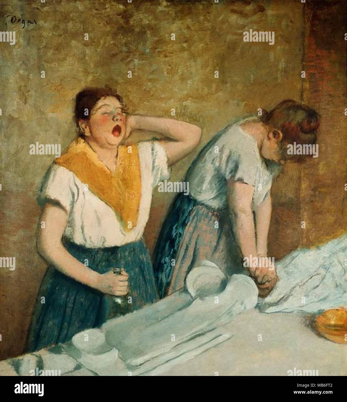 Edgar Degas - Lave-glace des femmes. Banque D'Images