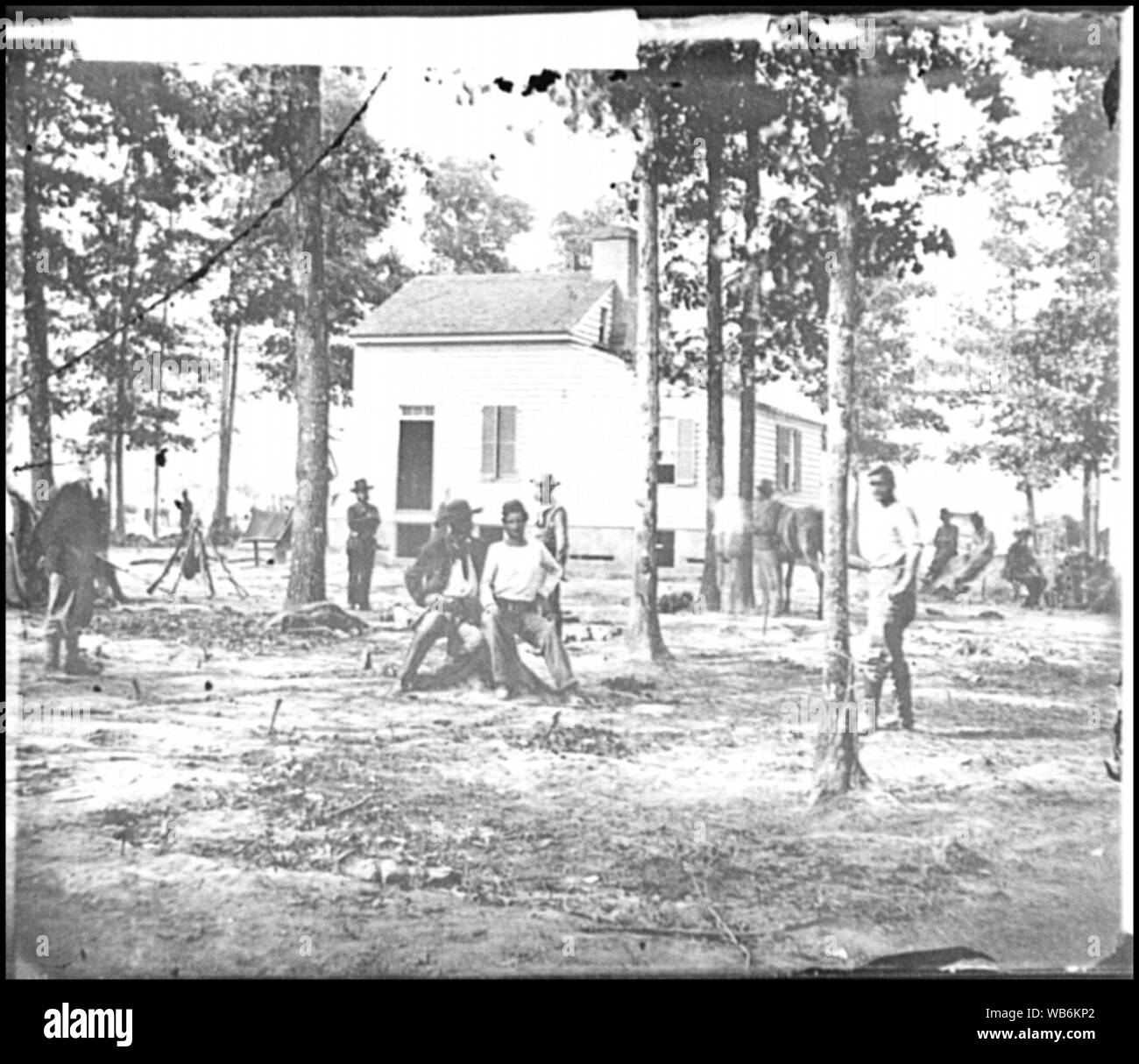 Fair Oaks, en Virginie, aux environs. Quarles, où de nombreux morts étaient enterrés Résumé : Guerre civile sélectionné des photographies, 1861-1865 Banque D'Images