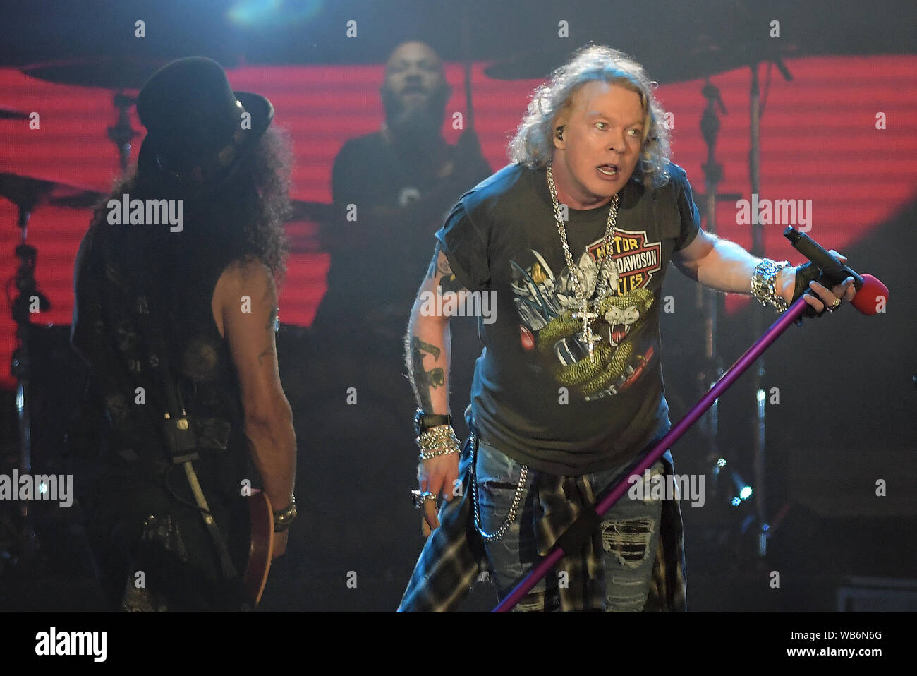 Rio de Janeiro, le 24 septembre 2017. Chanteur Axl Rose du groupe Guns N 'Roses, lors de son show à Rock in Rio 2017 dans la ville de Rio de Janeiro, Br Banque D'Images