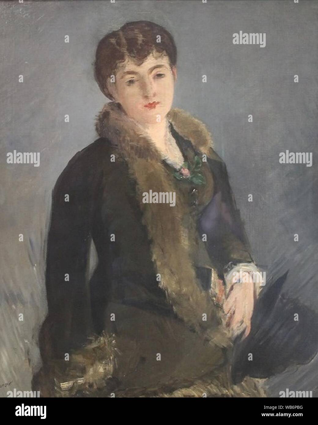 Edouard Manet-Portrait de Mademoiselle Isabelle Lemonnier. Banque D'Images
