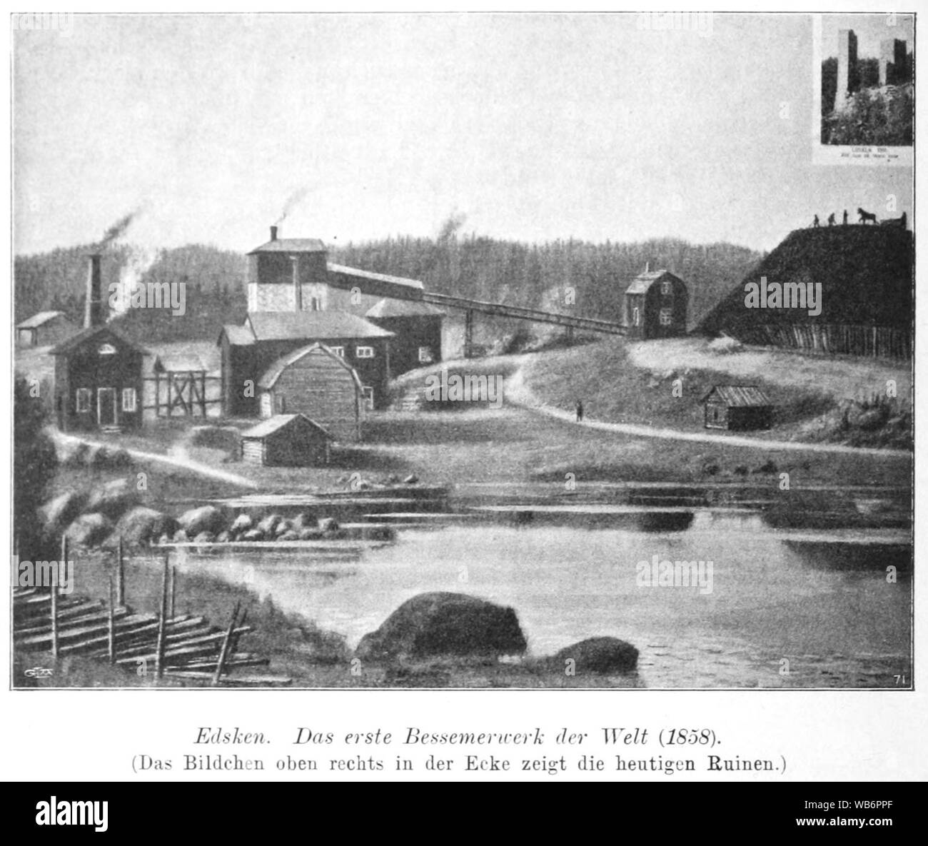 Idemo. Das erste Bessemerwerk der Welt (1858). Banque D'Images