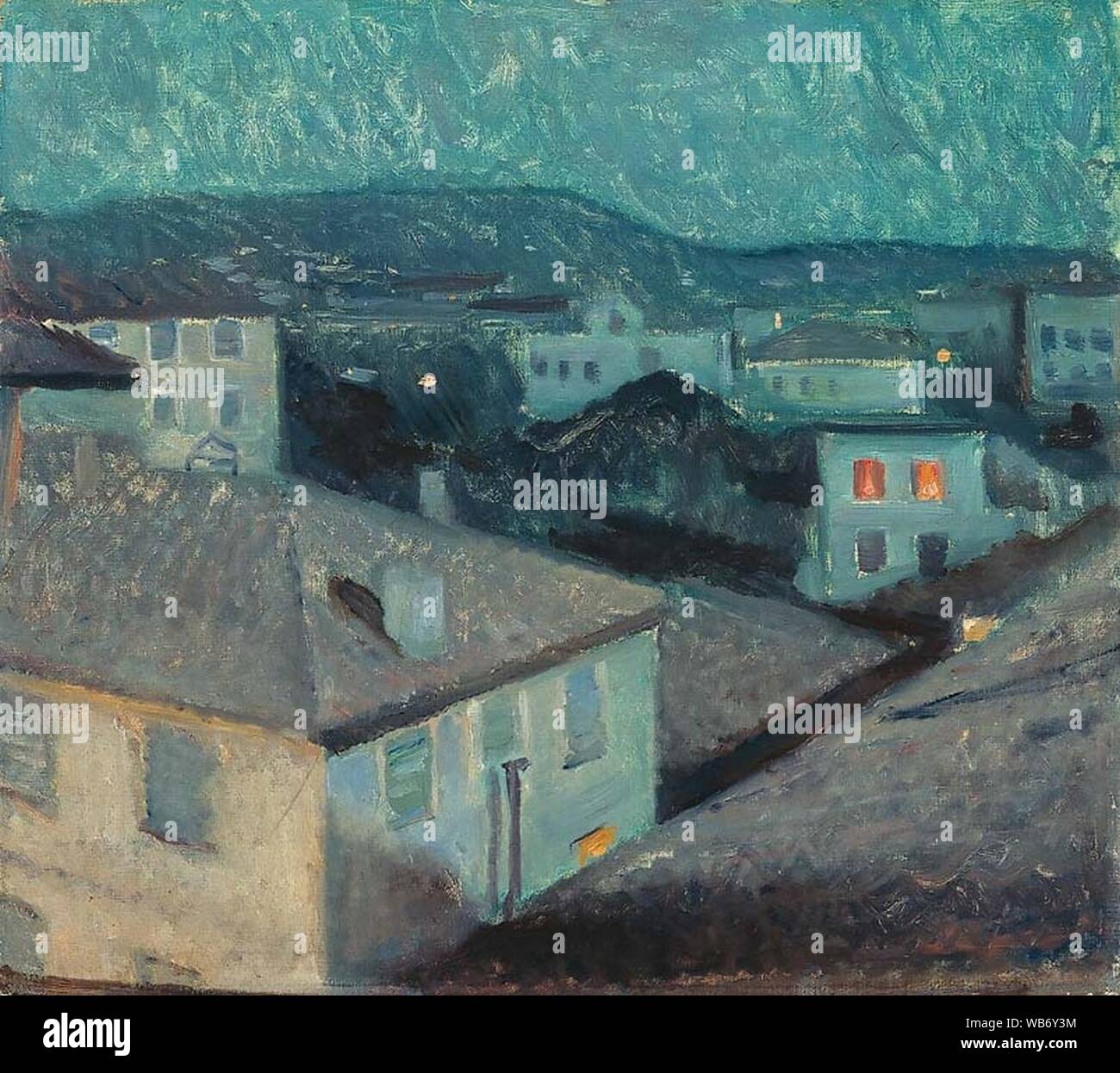 Edvard Munch - nuit à Nice (1891). Banque D'Images