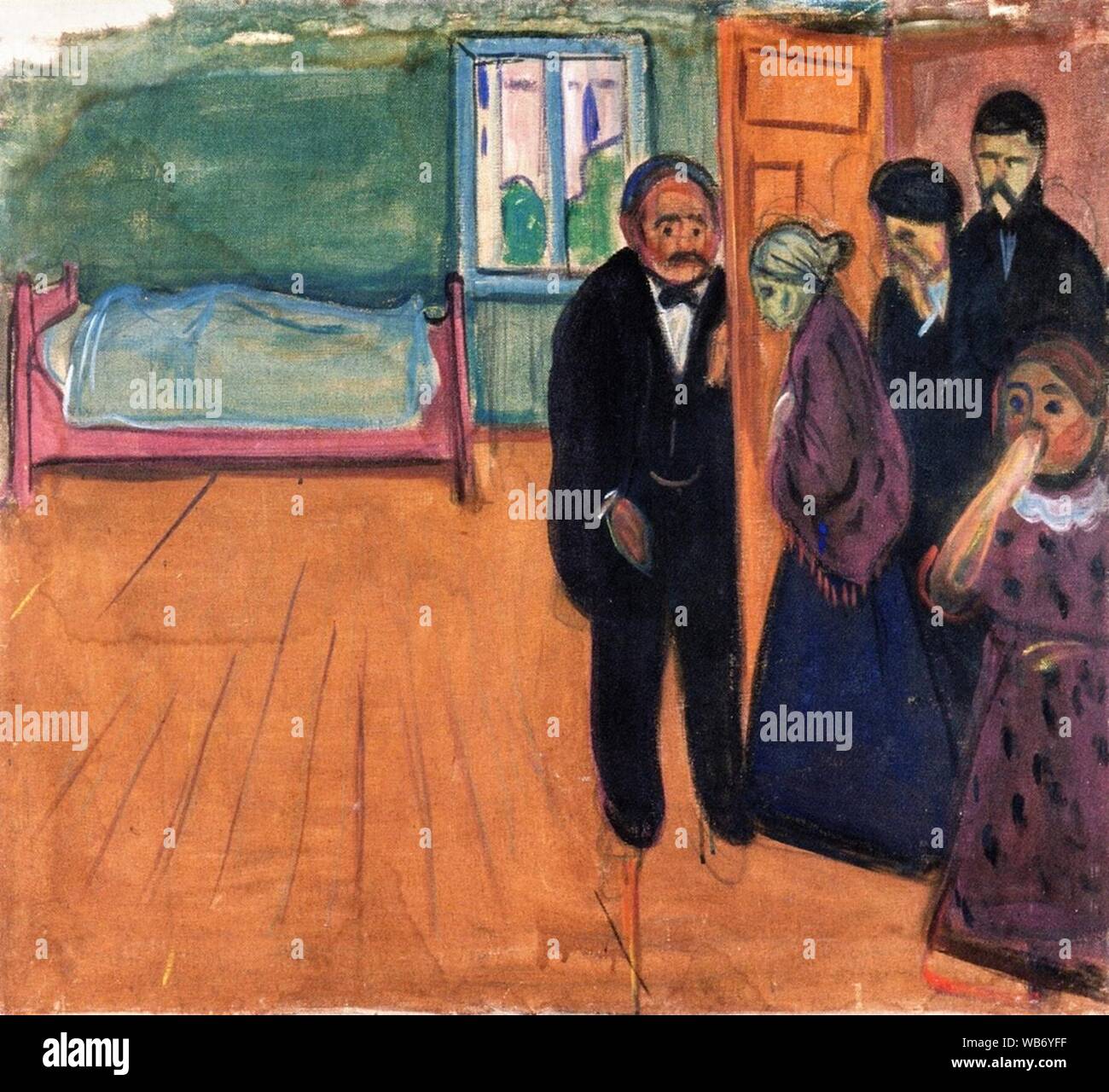 Edvard Munch - l'odeur de la mort (1895). Banque D'Images