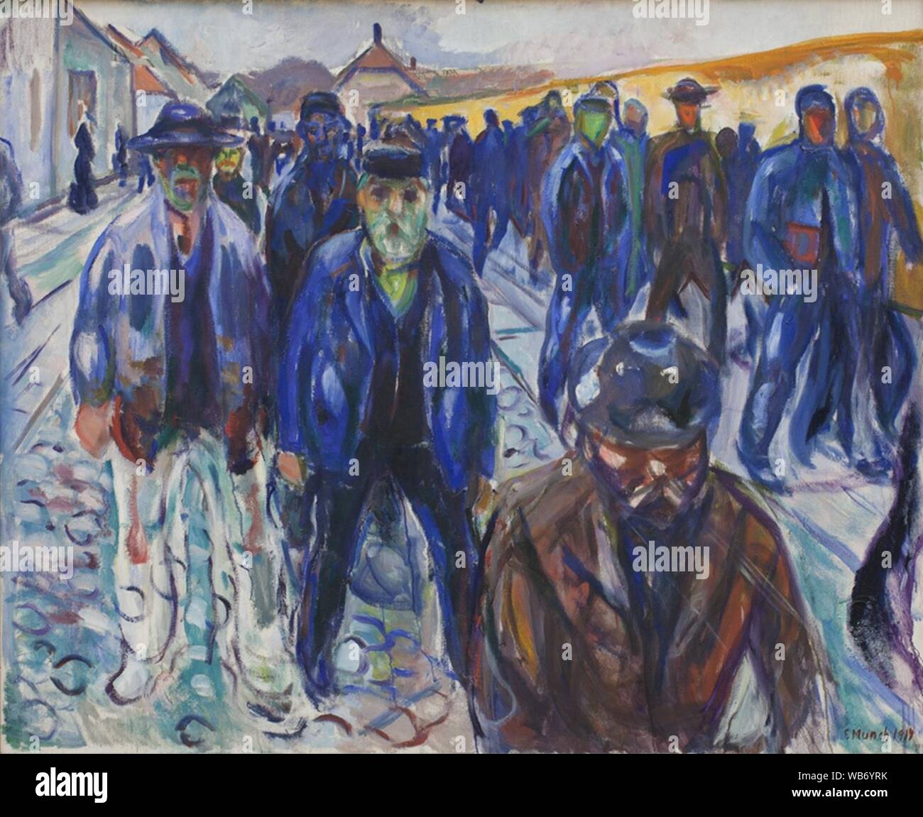 Hjemvendende arbejdere, Edvard Munch, 1914, Banque D'Images