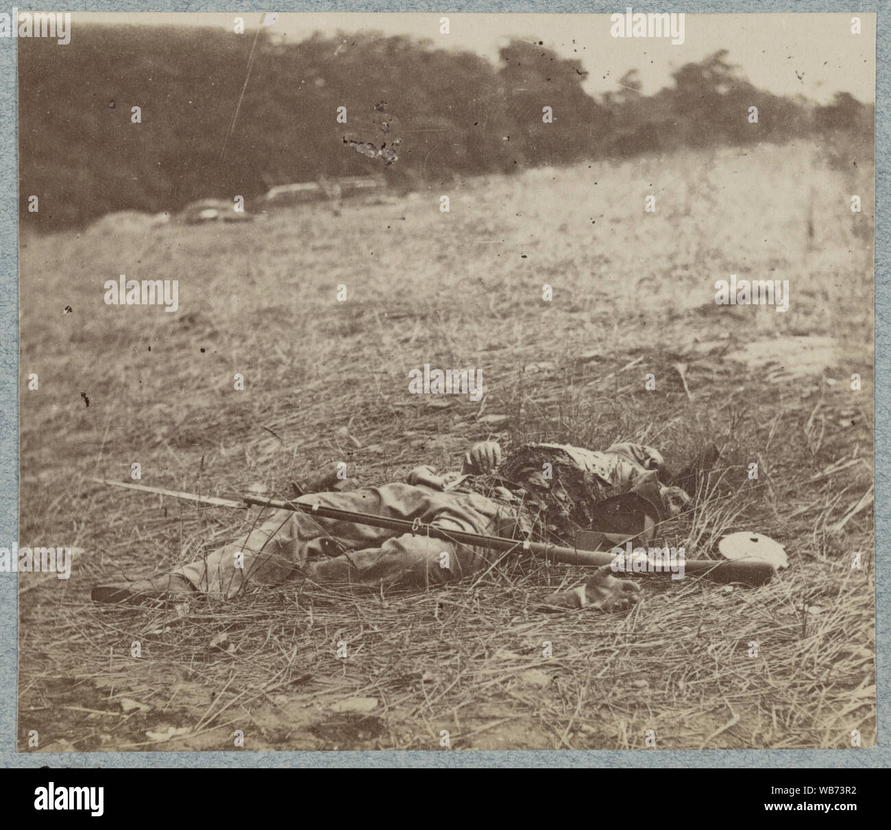 Soldat fédéral éventrés par une coquille Banque D'Images