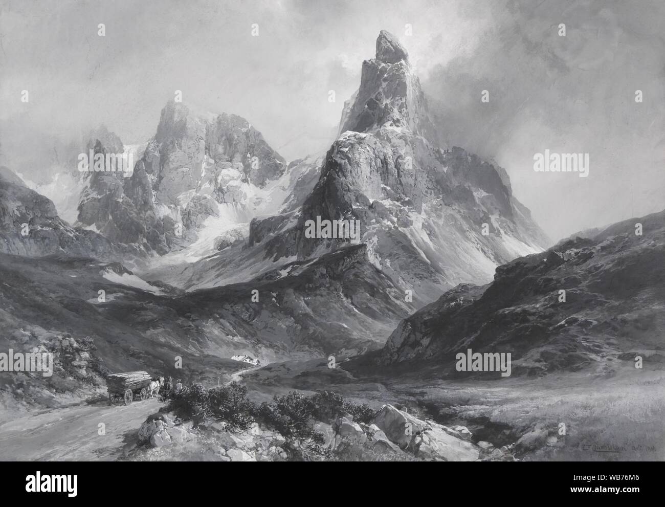 Edward Theodore Compton Der Cimon della Pala in den Dolomiten 1896. Banque D'Images