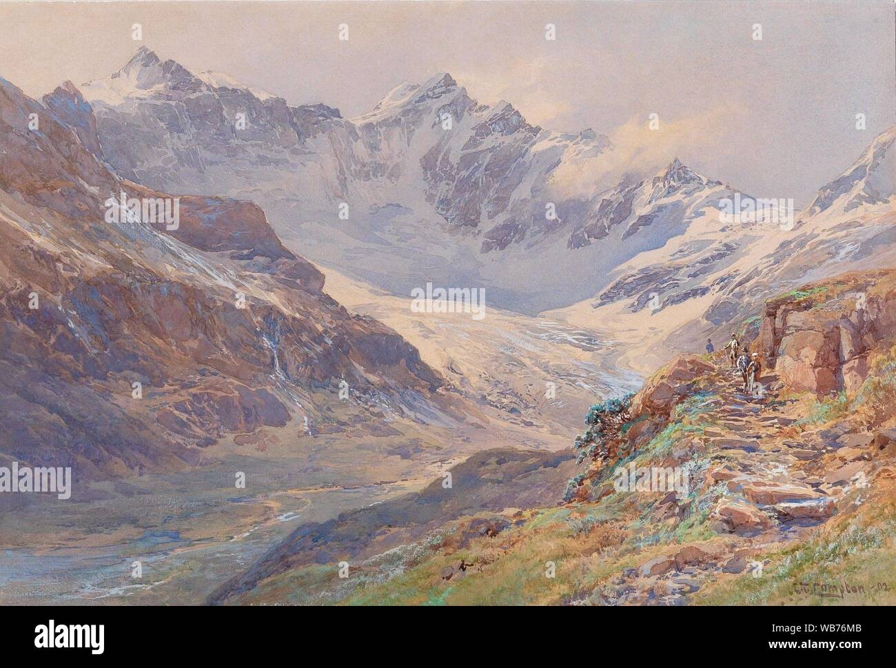 Edward Theodore Compton - Ödenwinklkees avec le johannisberg. Banque D'Images