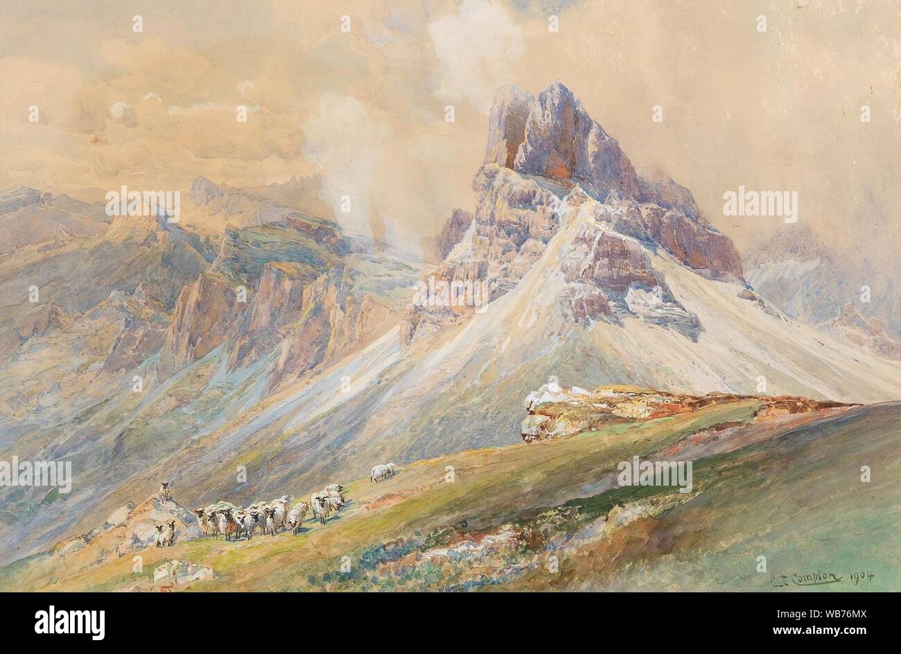 Edward Theodore Compton - des Dolomites. Banque D'Images