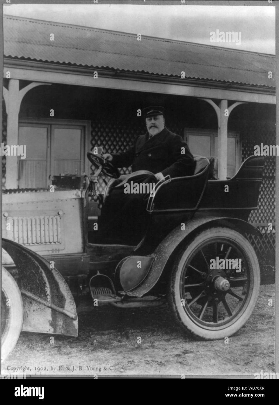 Édouard VII, roi - un automobiliste royal Banque D'Images