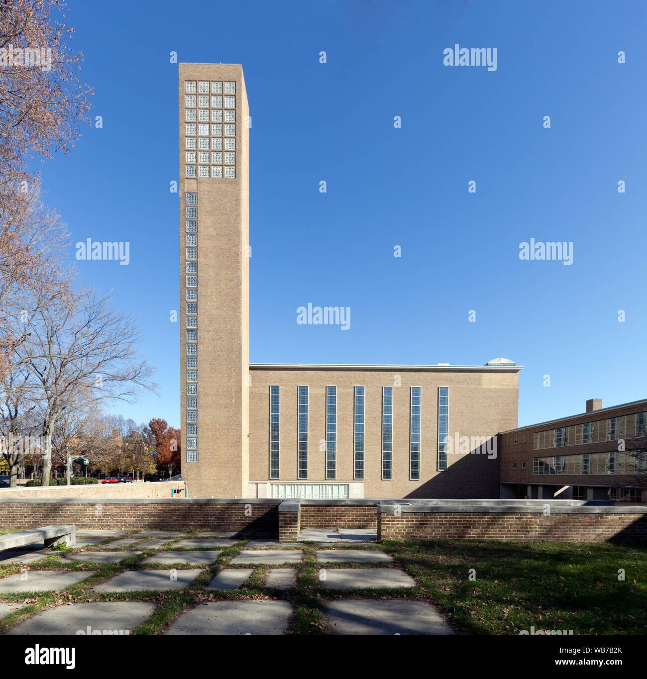 Première Église chrétienne, Eliel Saarinen, conçue par Columbus, Indiana Banque D'Images