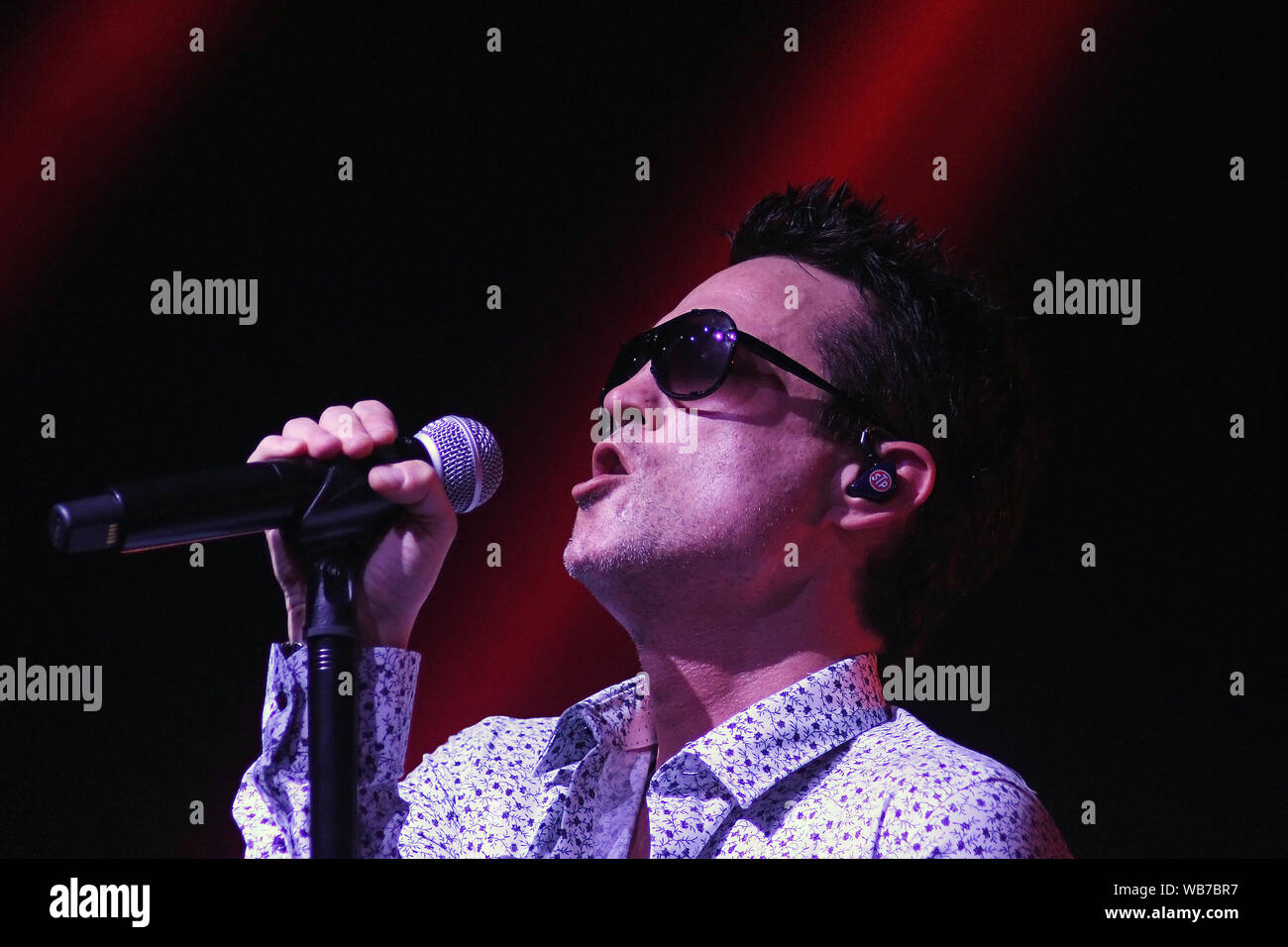 Rio de Janeiro, le 15 février 2019. Chanteur Jeff Gutt du groupe Stone Temple Pilots, au cours de show à Km de Vantagens située sur la ville de Rio de Janei Banque D'Images