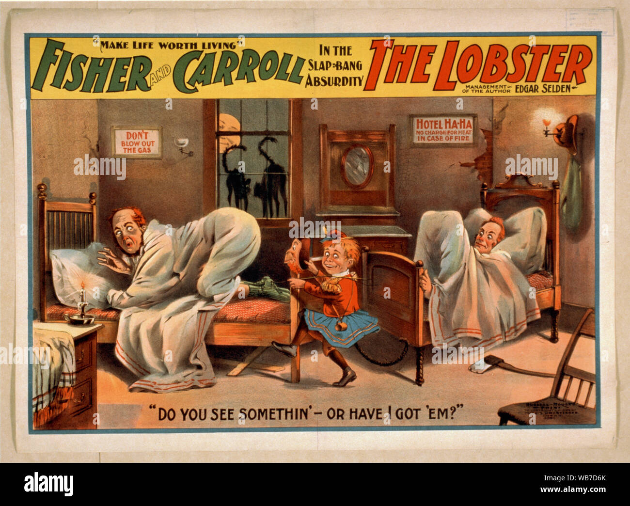 Fisher et Carroll dans un slap bang absurdité, le homard Abstract/moyenne : 1 Couleur d'impression : lithographie ; feuille 52 x 70 cm. (Format affiche) Banque D'Images