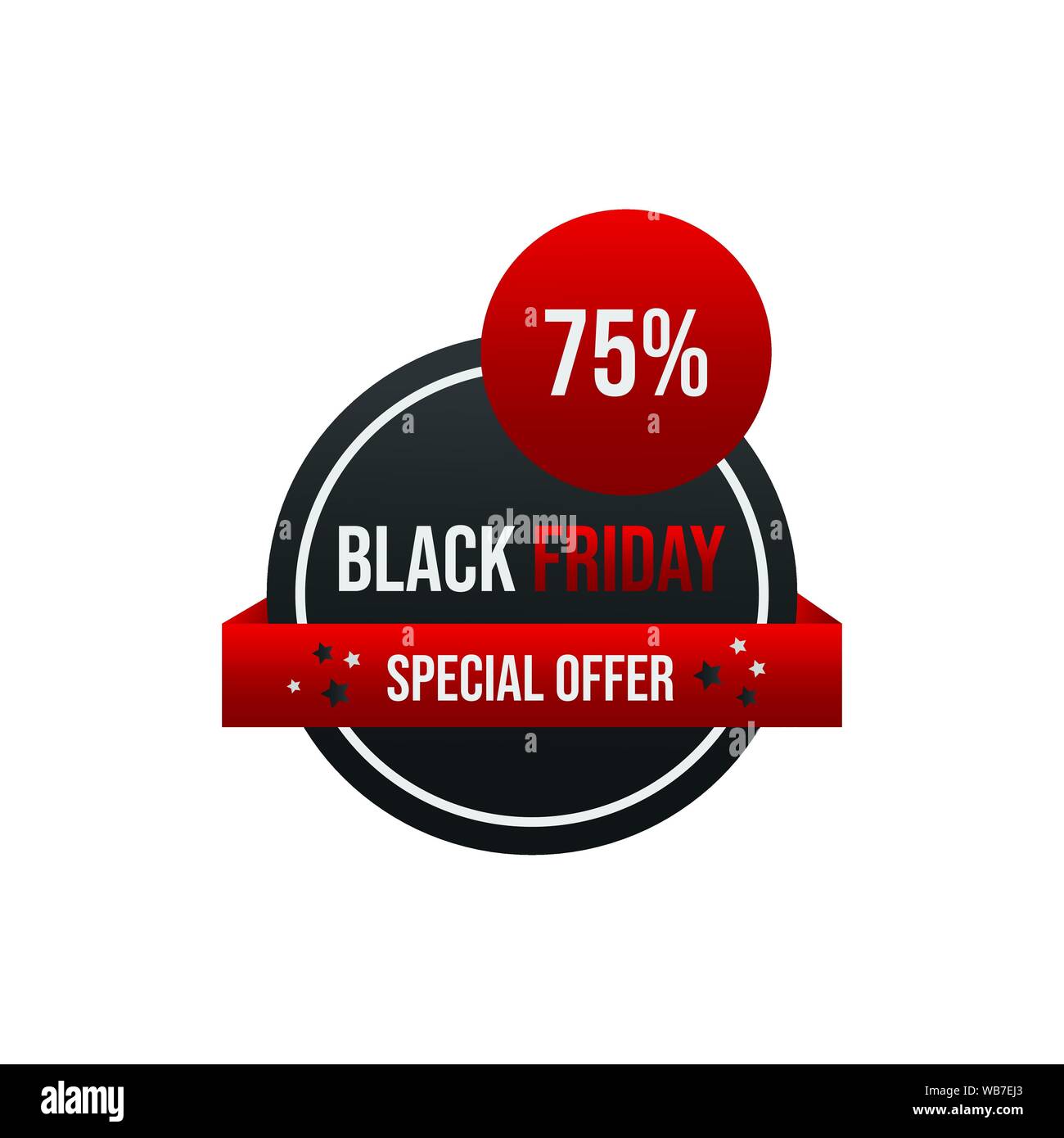 Vendredi noir vente promotion banner ou tag de noir et de couleur rouge. Le vendredi noir vente conception de bannières avec texte Illustration de Vecteur