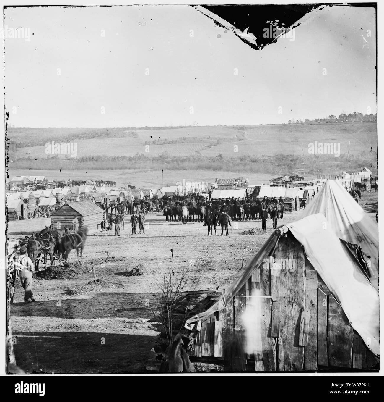 Fort Burnham, en Virginie, aux environs. Camp de la 5ème cavalerie Pennsylvanie près de la bataille du 29 octobre 1864 Résumé : Guerre civile sélectionné des photographies, 1861-1865 Banque D'Images