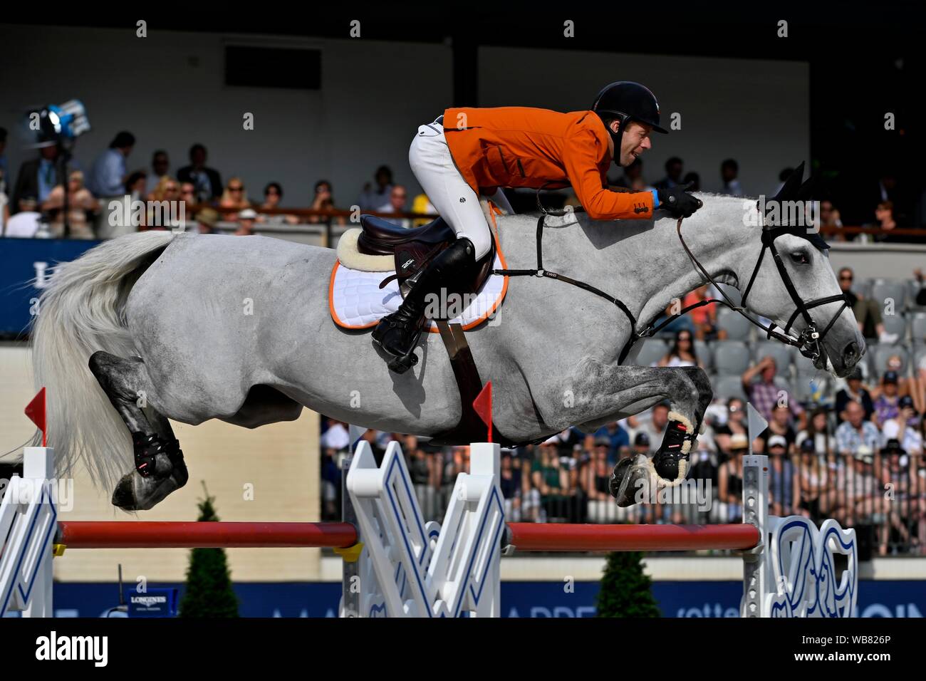 Rotterdam, Pays-Bas. 23 août, 2019.Maikel van der Vleuten NED avec Dana bleu lors de la FEI Longines Jumping Championnat d'Europe 2019 Le 23 août 2019 à Rotterdam, Pays-Bas. (Photo par Sander Chamid/SCS/AFLO (Hollande) / Crédit : AFLO Co.,Ltd/Alamy Live News Banque D'Images