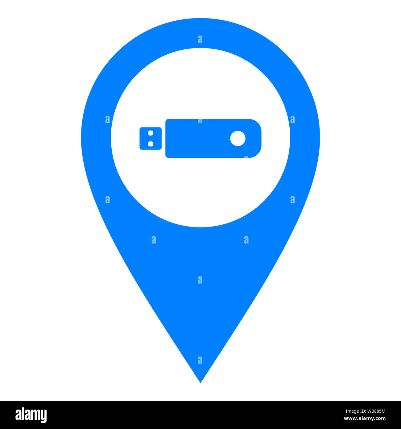 Clé USB et l'emplacement de la broche Banque D'Images