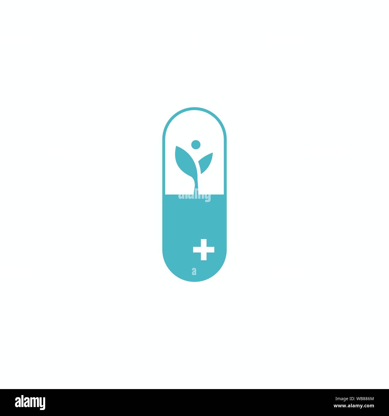Logo de la médecine naturelle Illustration de Vecteur