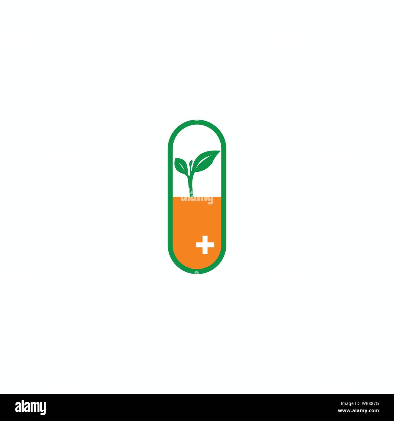 Logo de la médecine naturelle Illustration de Vecteur