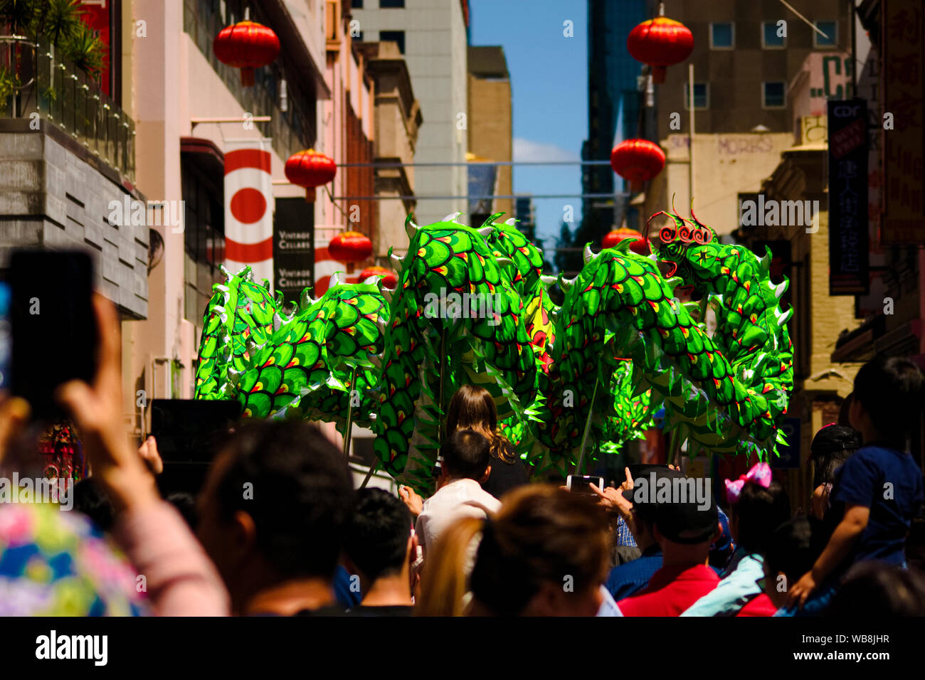 Melbourne, Victoria, Australie - Février 10, 2019 : nouvel an chinois, grand carnaval à China town Banque D'Images