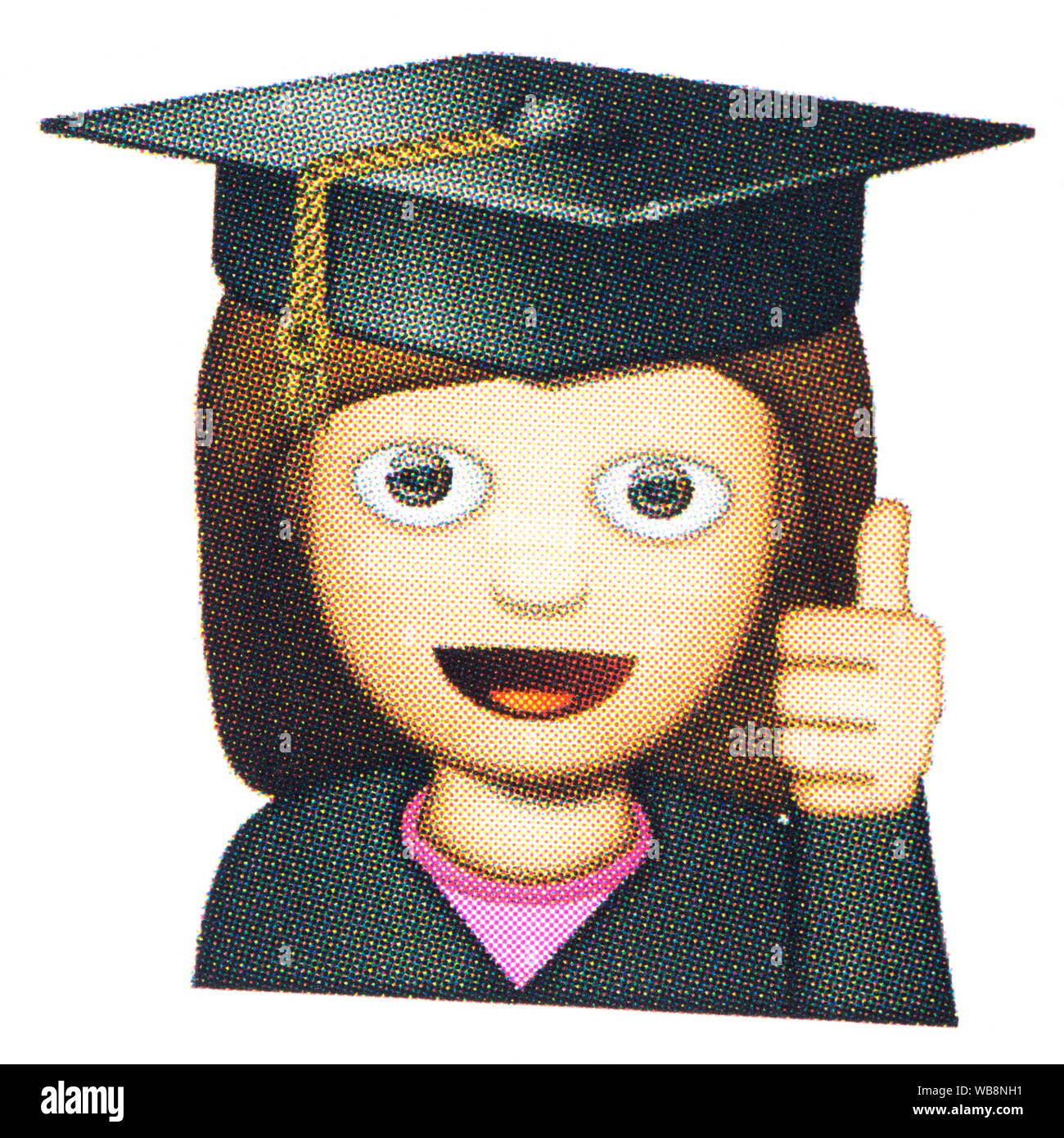 Emoticon diplômés Banque D'Images