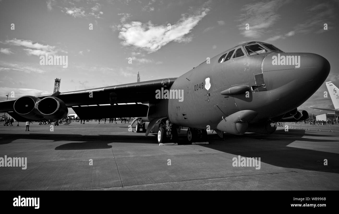 Boeing B-52 Stratofortress en exposition statique au Royal International Air Tattoo 2019 Banque D'Images