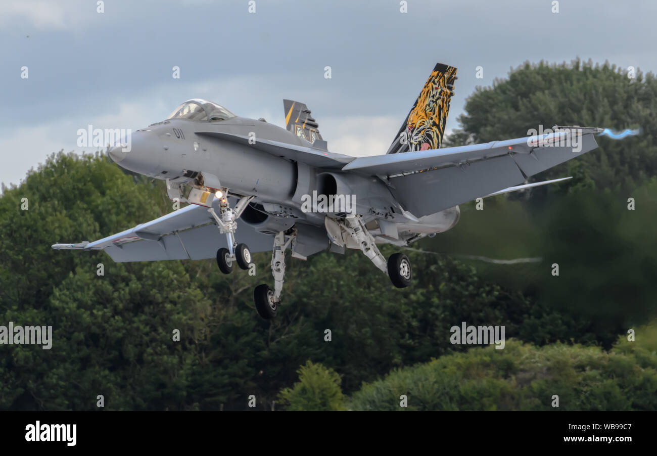 De l'Air suisse, F-18 Hornet Jets d Banque D'Images