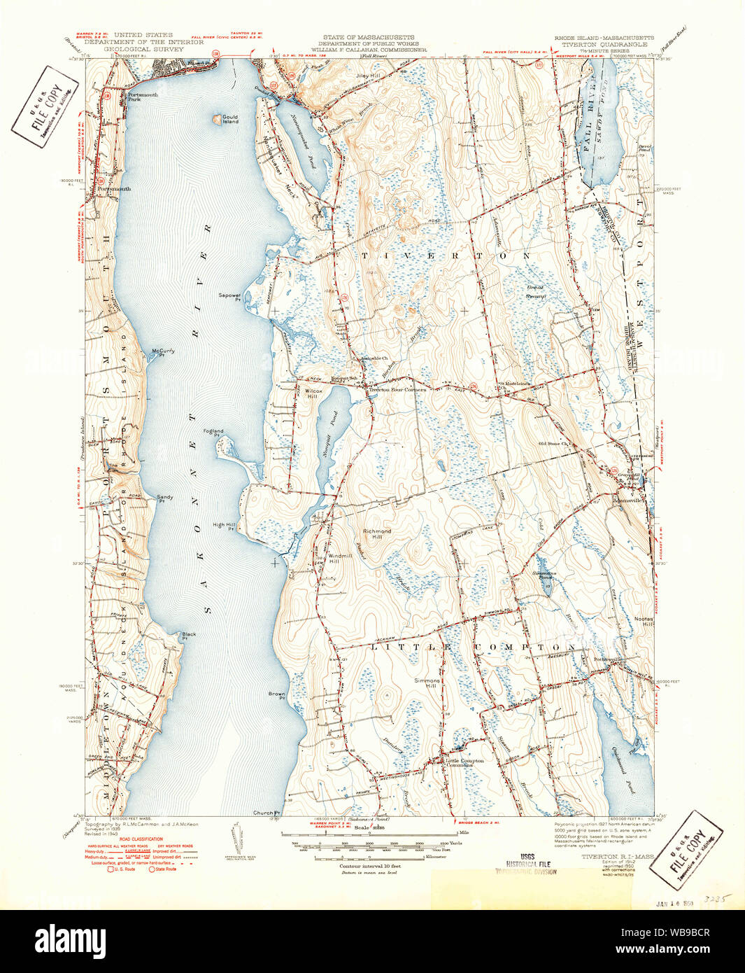 Carte de tiverton de satellite Banque de photographies et d’images à