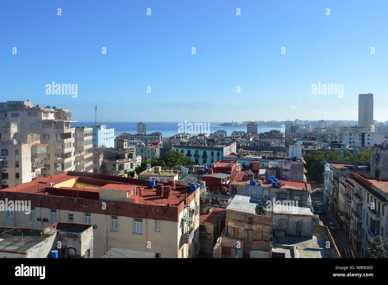 C'est une vue de La Havane à partir de El Vedado. Banque D'Images
