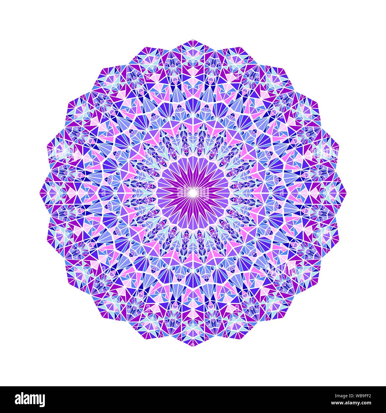 Ornements colorés triangle géométrique mandala - ornement circulaire résumé vecteur ornement design graphique sur fond blanc Illustration de Vecteur