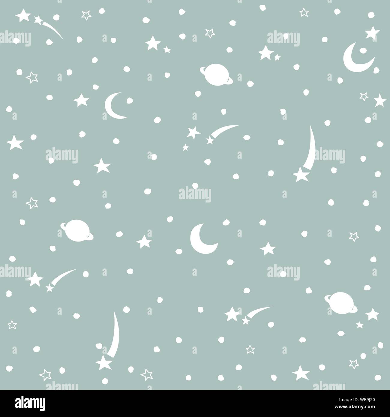 Modèle sans couture avec lune et étoiles. Lune et étoiles background Illustration de Vecteur