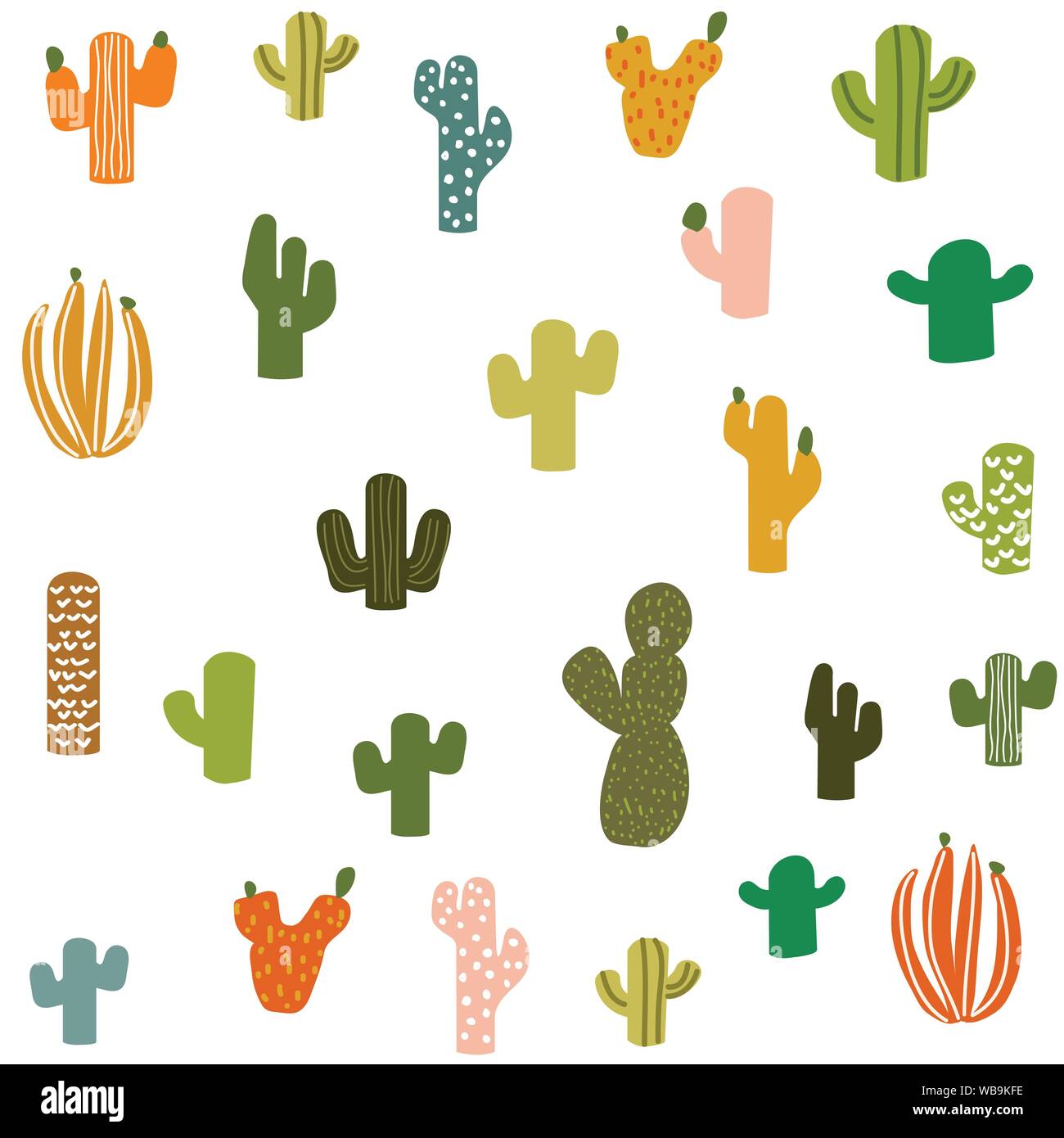 Cactus vecteur seamless pattern. Fond de fleurs de cactus, d'impression Illustration de Vecteur