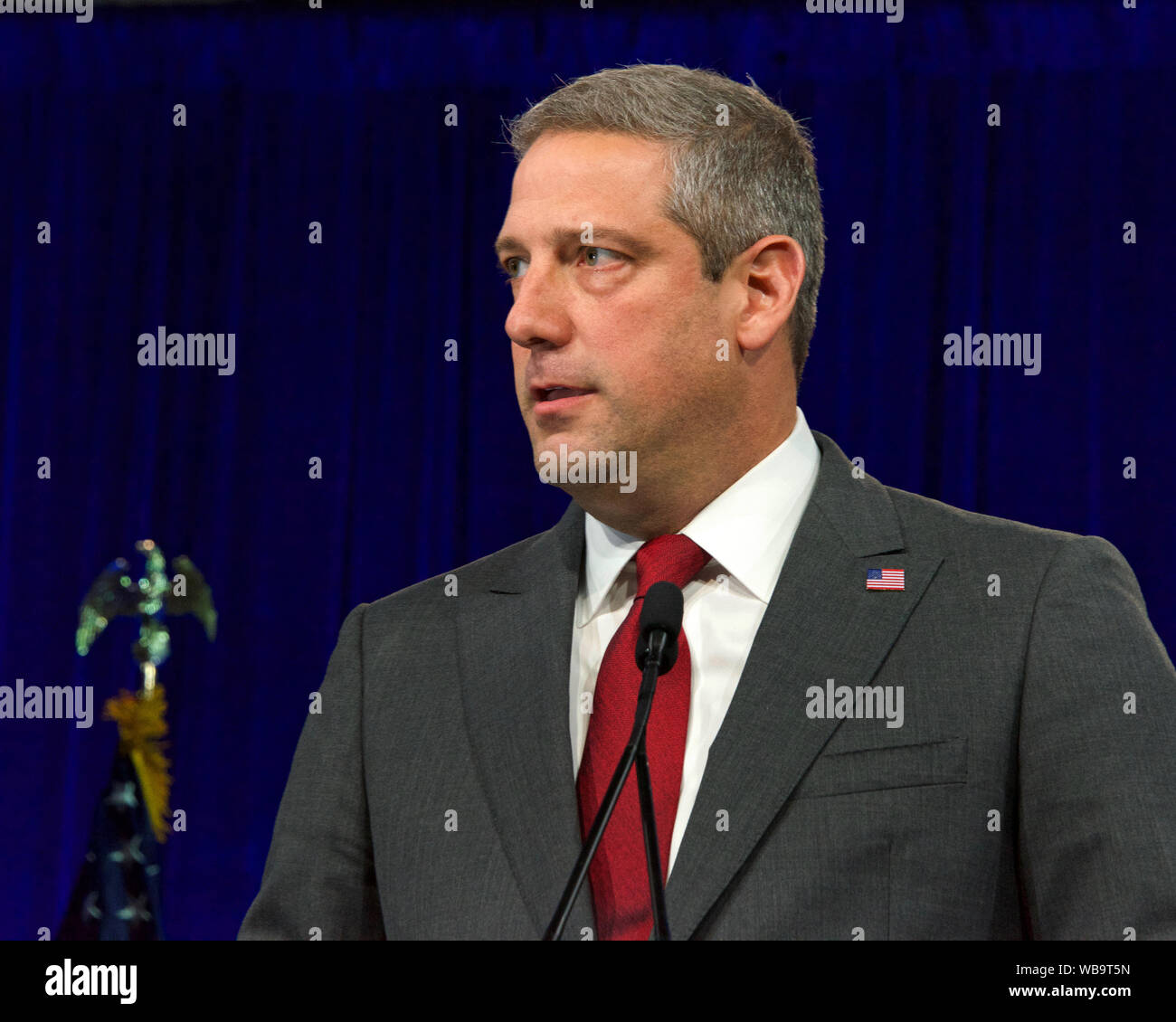 San Francisco, CA - le 23 août 2019 : candidate présidentielle Tim Ryan lors de la Convention Nationale Démocratique session d'été à San Francisco, C Banque D'Images