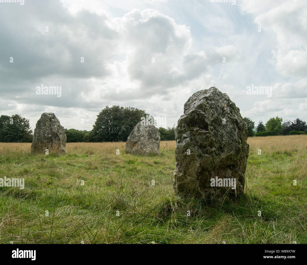 Duloe Stone Circle, entre New Liskeard et Looe, Cornwall, UK Banque D'Images