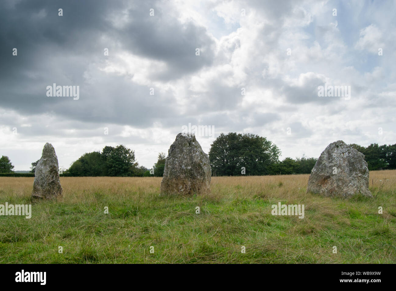 Duloe Stone Circle, entre New Liskeard et Looe, Cornwall, UK Banque D'Images