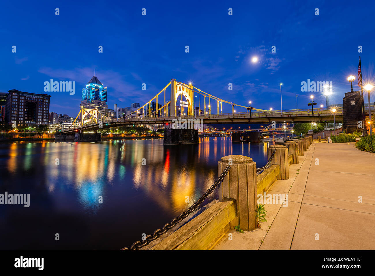 L'atterrissage de l'Allegheny au lever du soleil Banque D'Images