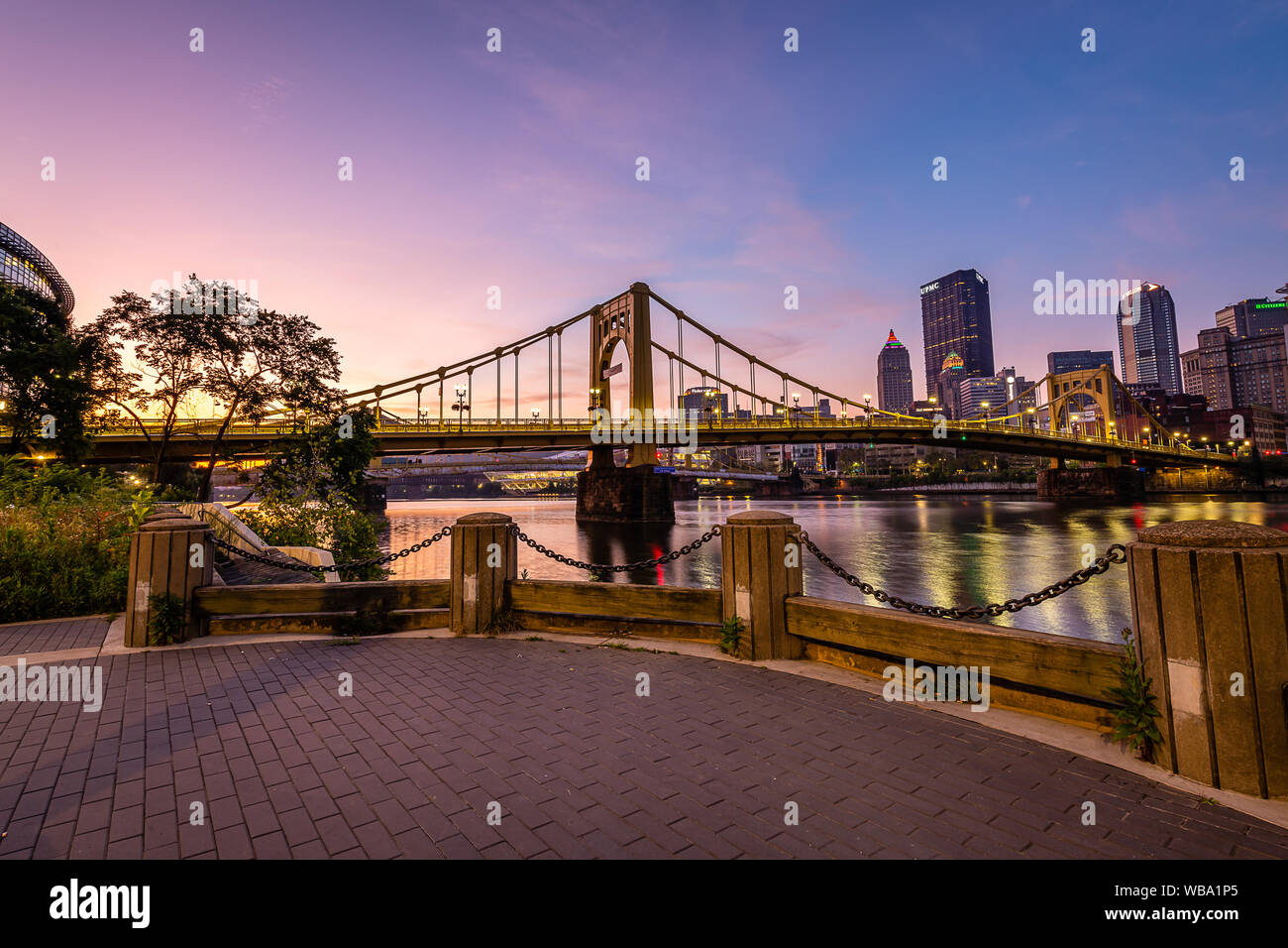 L'atterrissage de l'Allegheny au lever du soleil Banque D'Images