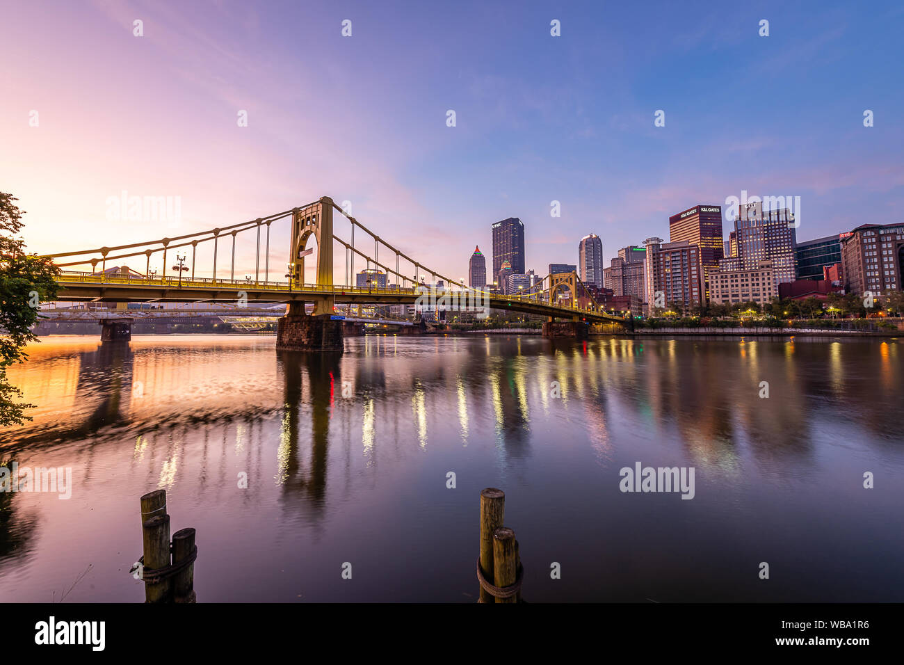 L'atterrissage de l'Allegheny au lever du soleil Banque D'Images
