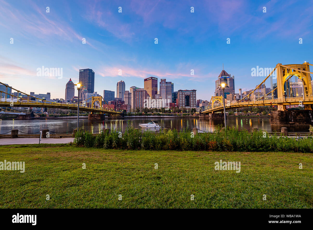 L'atterrissage de l'Allegheny au lever du soleil Banque D'Images